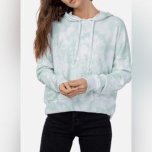 Rails Mint Green Tie-Dye Hoodie Cozy Winter Holiday Casual
